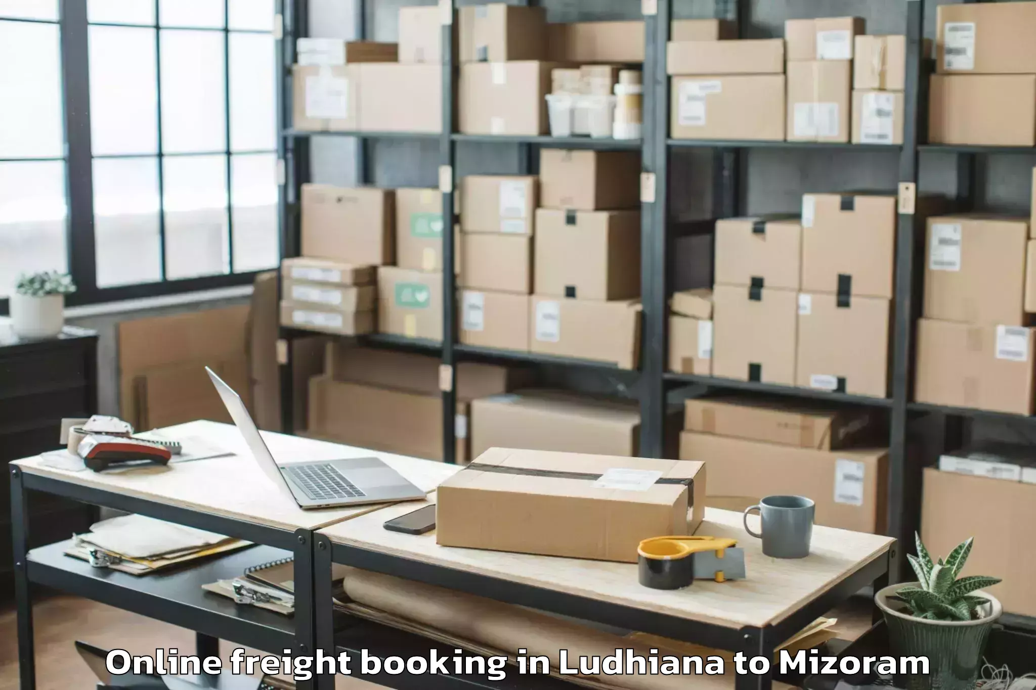 Professional Ludhiana to Mizoram University Aizawl Online Freight Booking